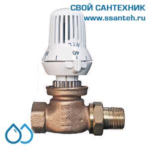20393   TERMICUS T6102DH15 RTL Клапан двухходовой для теплого пола прямой, 1/2, +20...+50°С, Kvs 3,5 м3/час